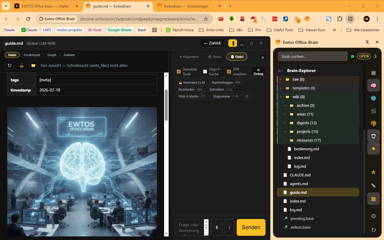 Vault-Explorer mit gerendertem Markdown